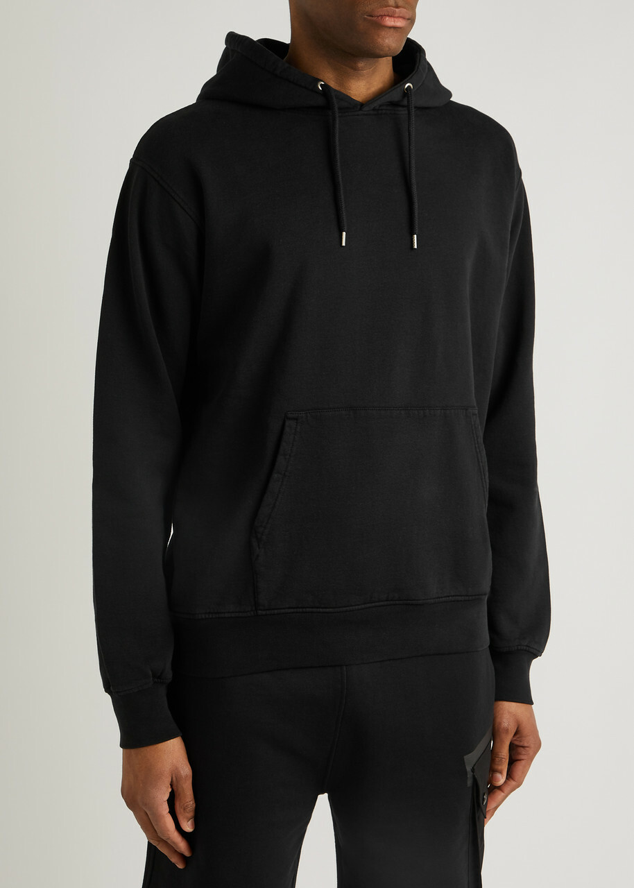 Colorful Standard Hooded Cotton Sweatshirt Black