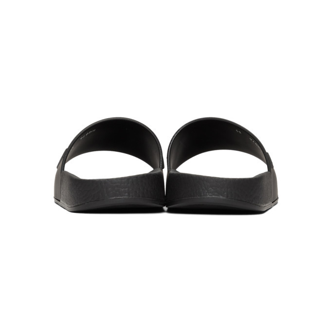 Valentino Black Valentino Garavani VLTN Slides
