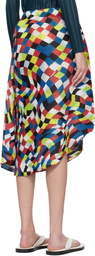 PLEATS PLEASE ISSEY MIYAKE Multicolor Dancing Square Midi Skirt