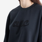 A.P.C. Women's Ethan Logo Sweatshirt in Dark Navy