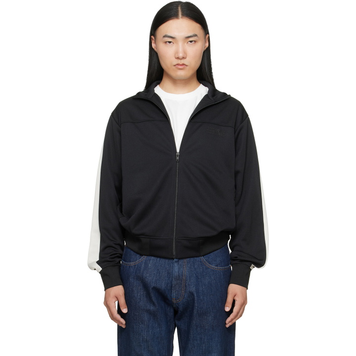 Photo: MM6 Maison Margiela Black Striped Sleeves Track Jacket