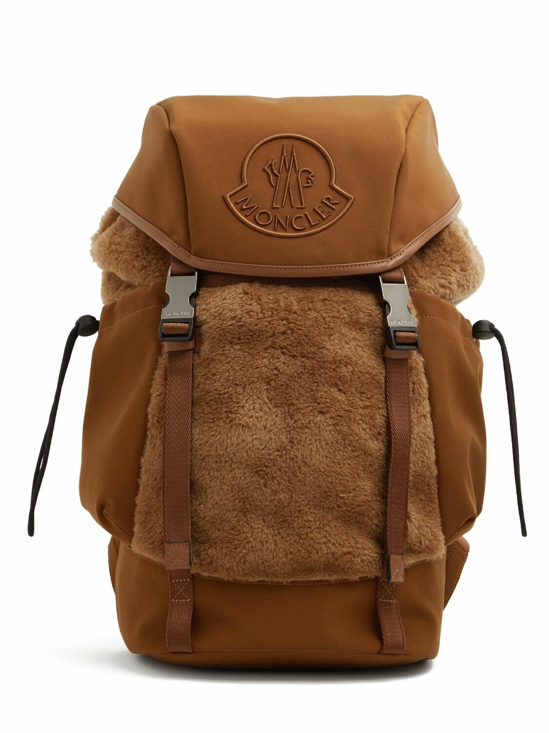 Moncler Logo Backpack Wool Moncler Pierrick Wool Backpack - Blue | Editorialist main image 2
