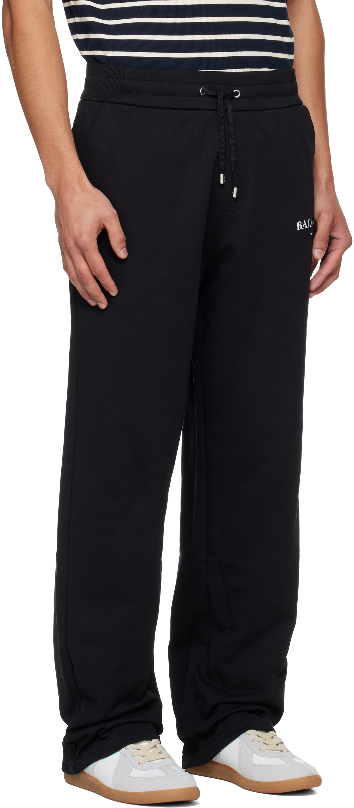 Balmain Black 'Balmain Paris' Writing Sweatpants
