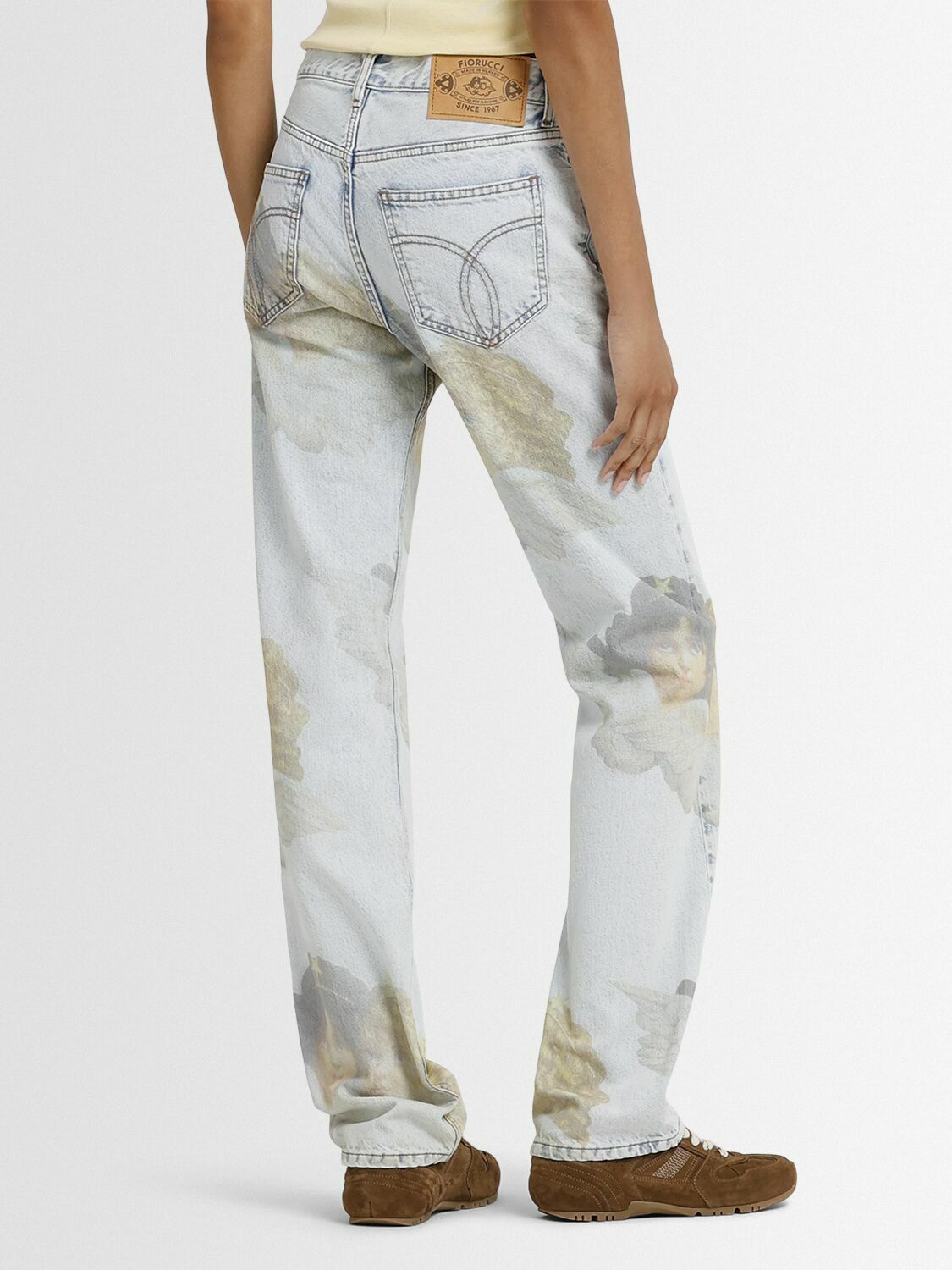 FIORUCCI Angel Print Straight Fit Jeans