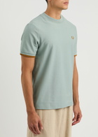 Fred Perry Logo-embroidered Cotton T-shirt Blue