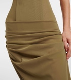 Alex Perry Sheer strapless corset dress