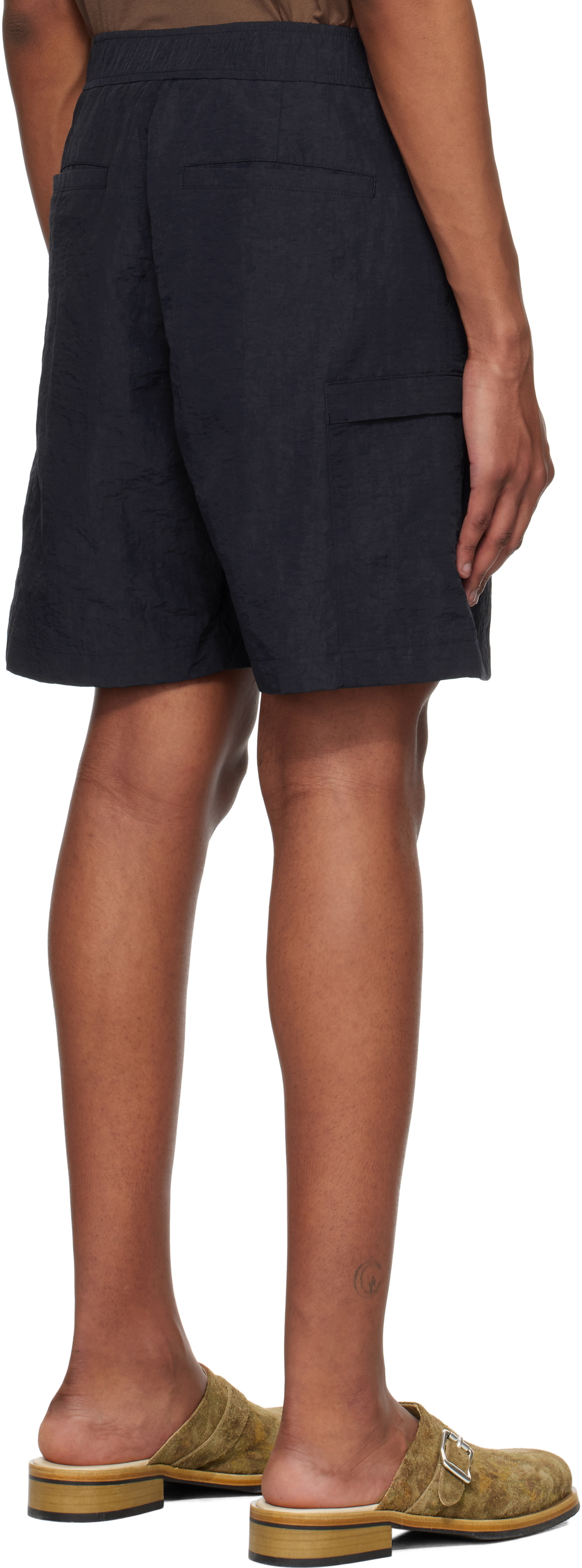 LE17SEPTEMBRE Navy Side Pocket Cargo Shorts