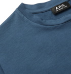 A.P.C. - Logo-Print Organic Cotton-Jersey T-Shirt - Blue