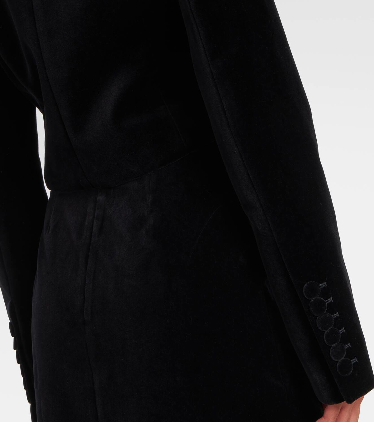 Nina Ricci Cropped cotton velvet jacket