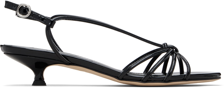 Photo: Aeyde Black Amara Patent Leather Heeled Sandals