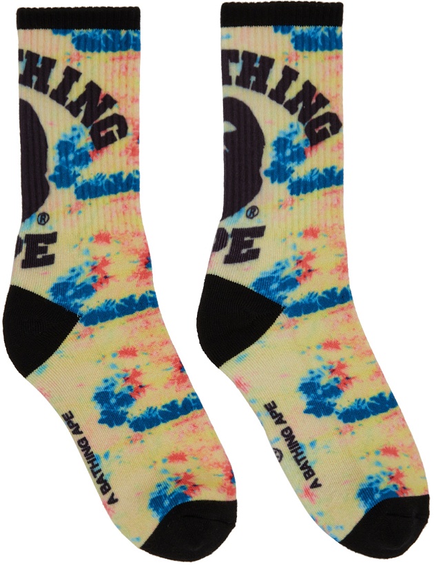 Photo: BAPE Multicolor College Tie-Dye Socks