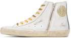 Golden Goose White & Black Francy Classic High-Top Sneakers