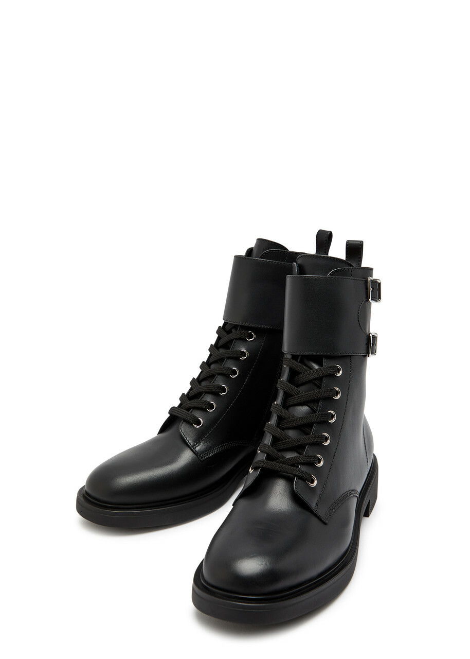 Gianvito Rossi Ripley Leather Ankle Boots Black