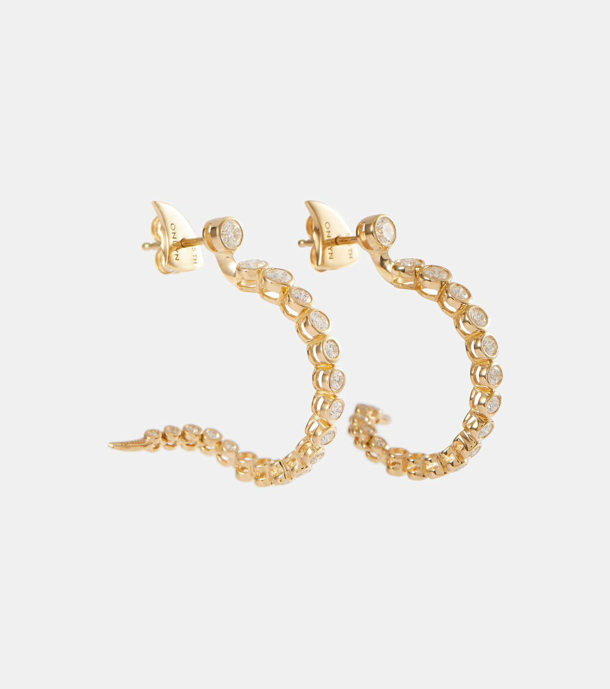 Ondyn Continuum 14kt yellow gold earrings with diamonds