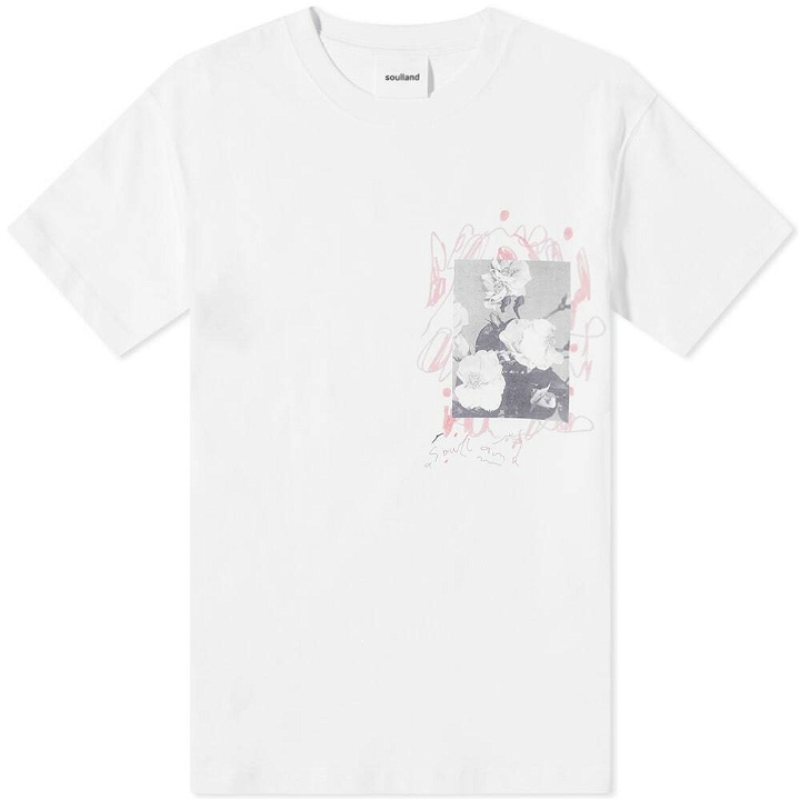 Photo: Soulland Men's Flower T-Shirt in White