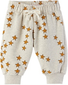 TINYCOTTONS Baby Gray Tiny Stars Sweatpants