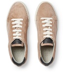 Brunello Cucinelli - Leather-Trimmed Suede Sneakers - Beige