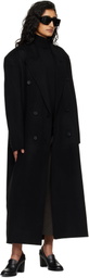 The Frankie Shop Black Gaia Double Breasted Coat