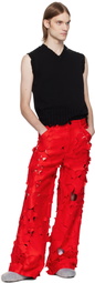 Marni Black Cotton V-Neck Vest