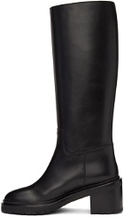 Legres Black Oiled Leather Riding Boots