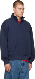 VETEMENTS Navy Quarter-Zip Sweatshirt