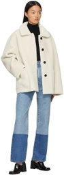 DRAE Off-White Sherpa Buttoned Jacket