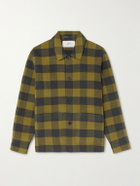 Mr P. - Checked Double-Faced Wool and Cashmere-Blend Chore Jacket - Green