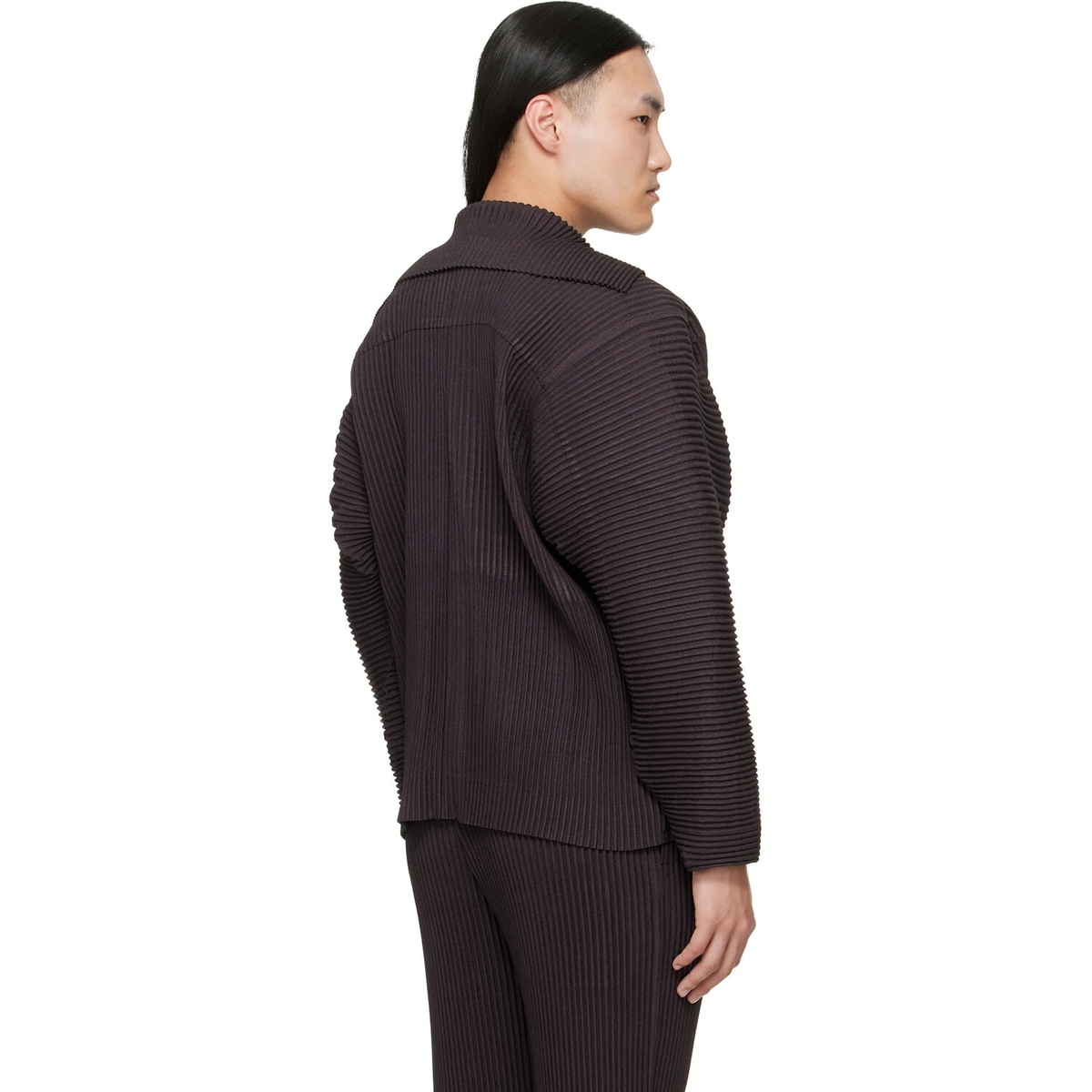 HOMME PLISSÉ ISSEY MIYAKE Brown Linen Like Jacket