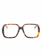 LOEWE EYEWEAR Brown Anagram Square-Frame Glasses