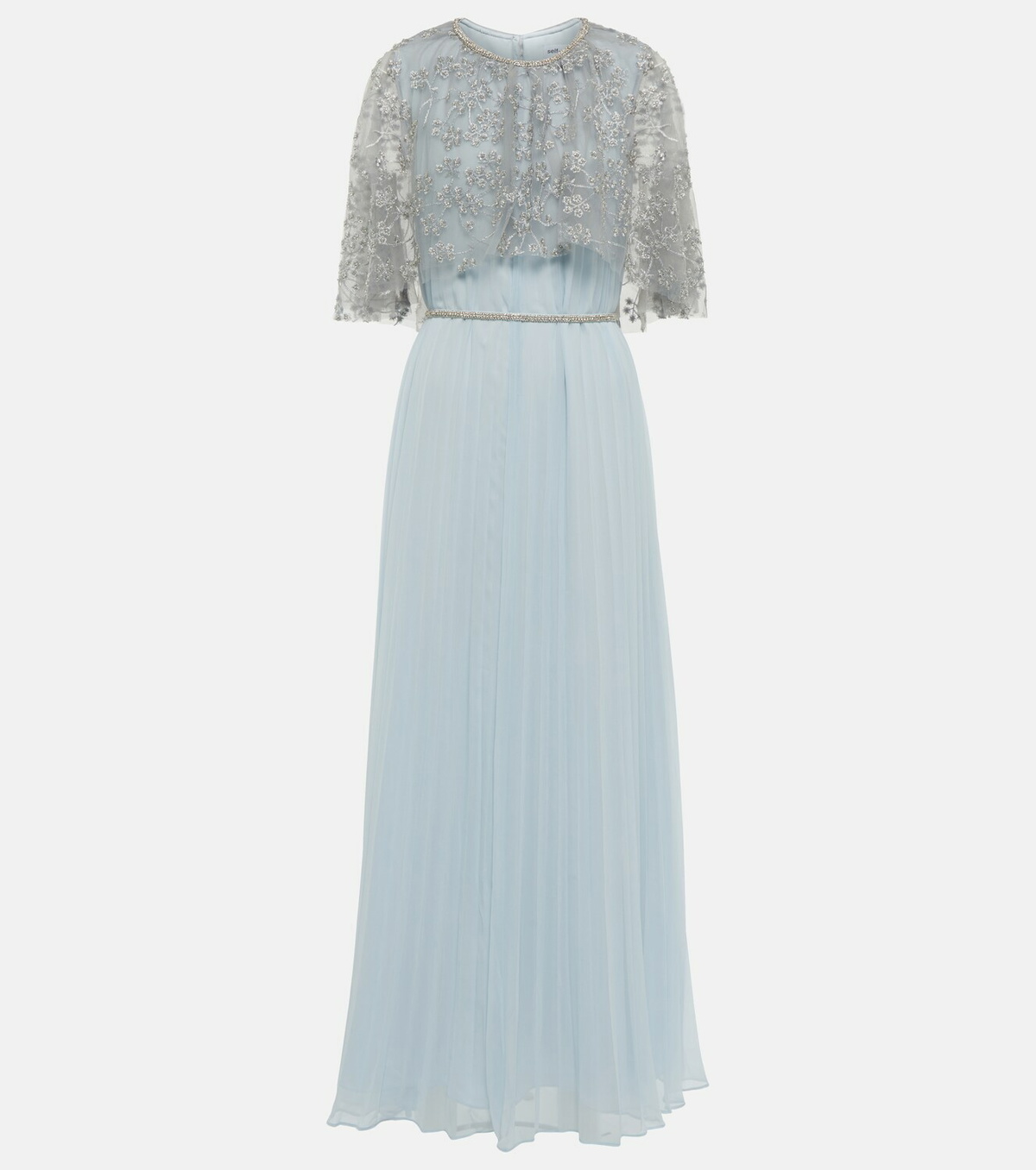 Self-Portrait Embellished cape-detail chiffon gown Self-Portrait