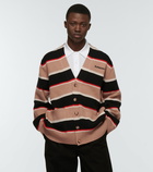 Burberry - Striped wool and cashmere cardigan