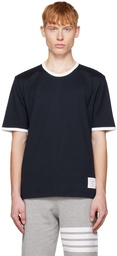 Thom Browne Navy Ringer T-Shirt