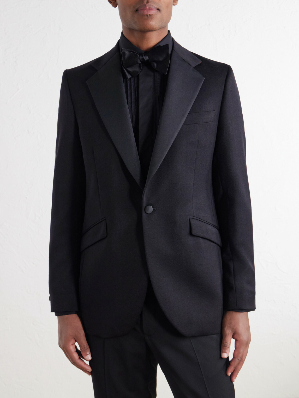 Favourbrook - Tommy Grosgrain-Trimmed Wool Tuxedo Jacket - Black
