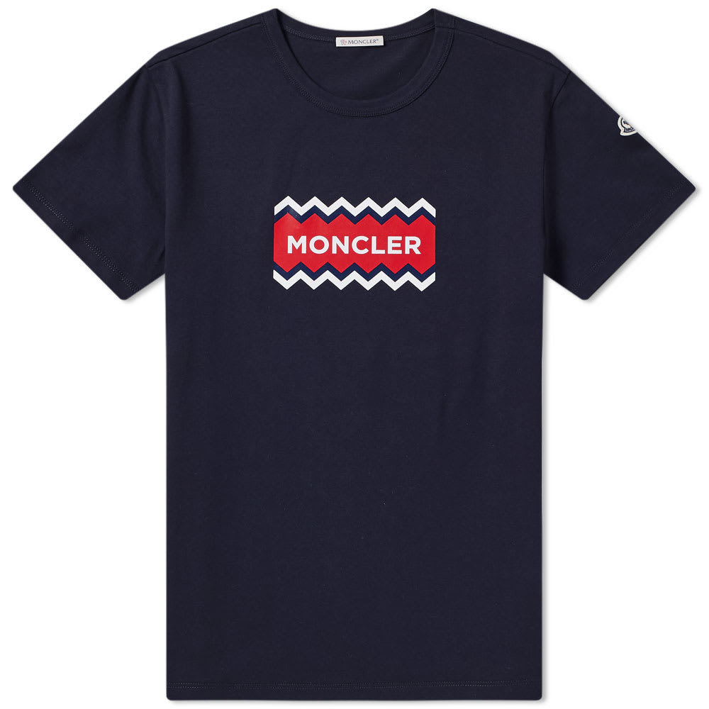 Moncler Zig Zag Box Logo Tee Moncler Grenoble