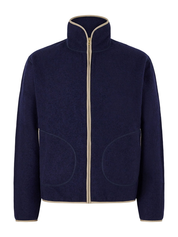 Photo: Fortela - K13 Brushed Virgin Wool-Twill Jacket - Blue