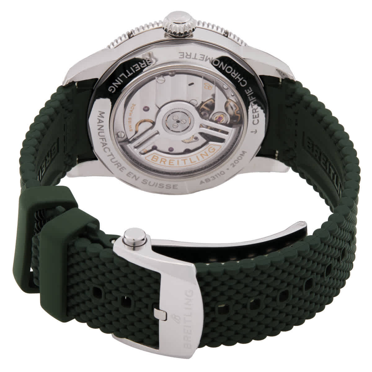 Breitling Superocean Heritage Hand Wind Green Dial Mens Watch AB3110361L1S1