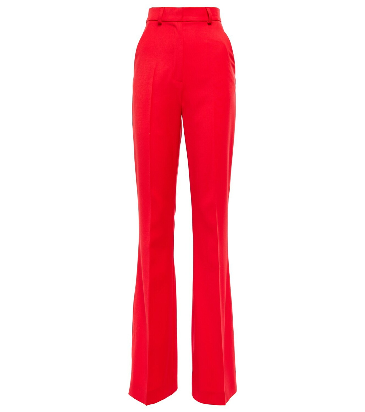 David Koma High-rise flared virgin wool pants David Koma