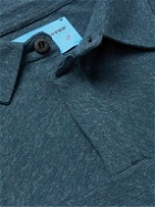 Klättermusen - Aurvandil Logo-Embroidered TENCEL Lyocell and Hemp-Blend Polo Shirt - Blue