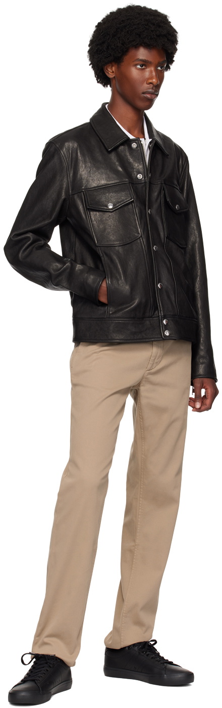 Belstaff Black Piston Leather Jacket