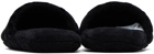 Versace Underwear Black Allover Towel Slippers