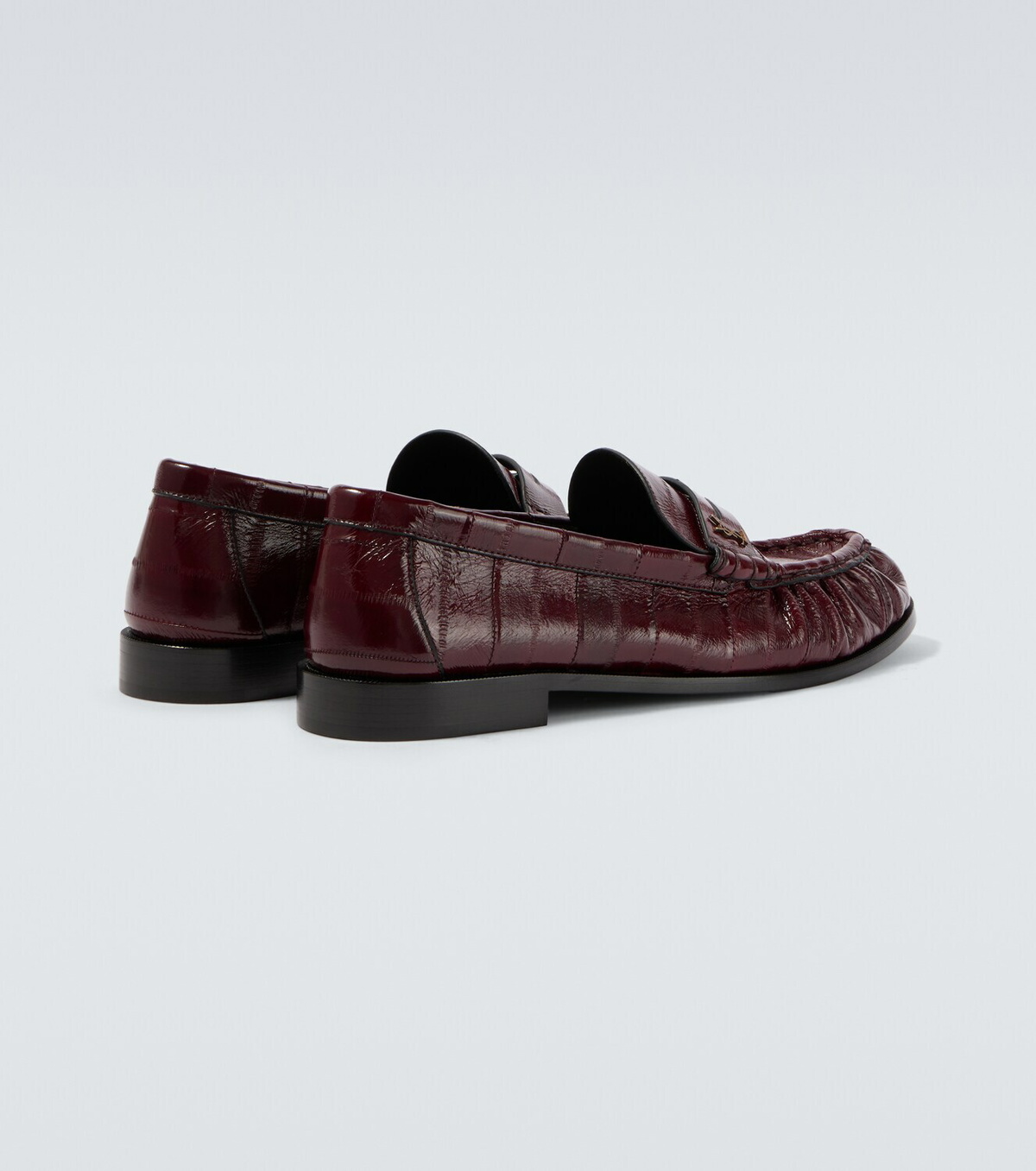 Saint Laurent Le Loafer eel leather penny loafers