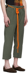 Greg Lauren Khaki Arts Trousers