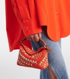 Loewe Paula's Ibiza Puzzle Mini raffia top-handle bag