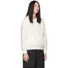 Comme des Garcons Girl Off-White Faux-Fur Panel Hoodie