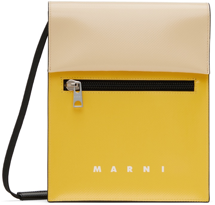 Photo: Marni Yellow & Beige Tribeca Messenger Bag