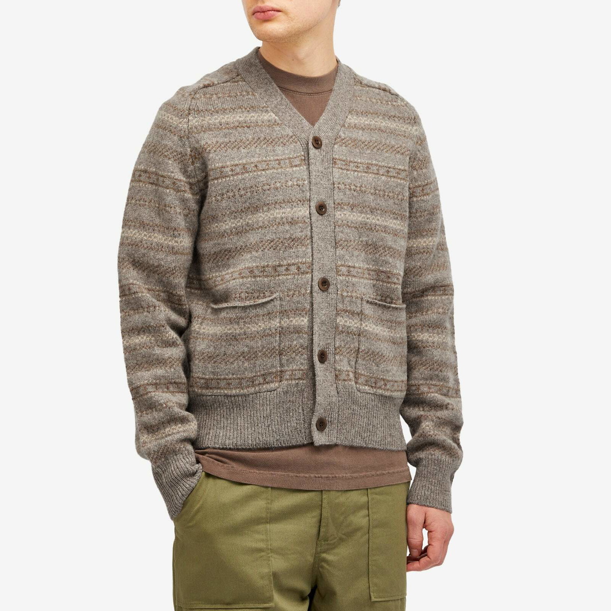 Adsum Men's Nordic Cardigan in Brown