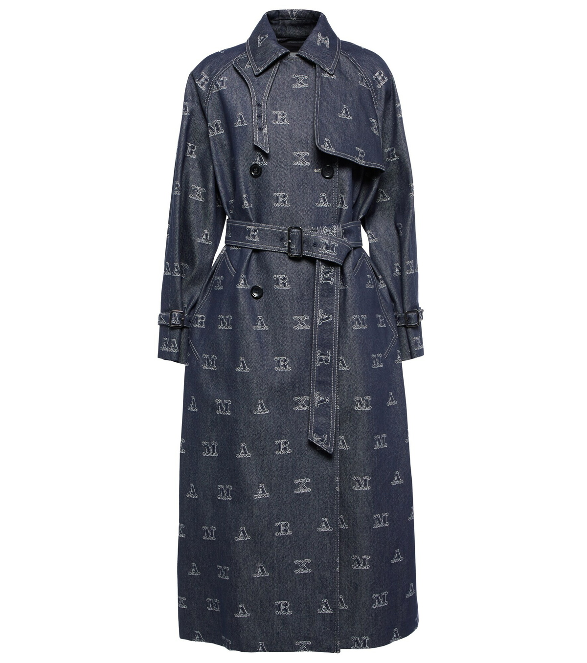 Max Mara 'Mescal’ Trench Coat Max Mara - Mescal jacquard drill trench coat Max Mara
