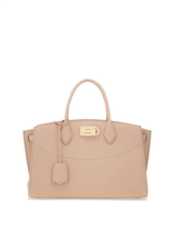 Photo: Ferragamo Womens New Ferragamo Studio Soft bag (L) in Pink