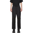 Juun.J Black Half-Pinstripe Cargo Pants