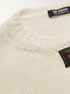 Raf Simons - Oversized Logo-Intarsia Merino Wool Sweater - White